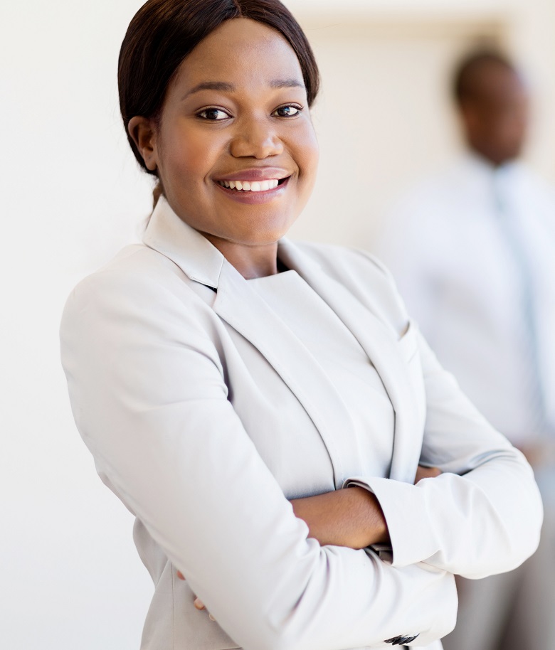 Pretty,African,Female,Corporate,Worker,In,Office