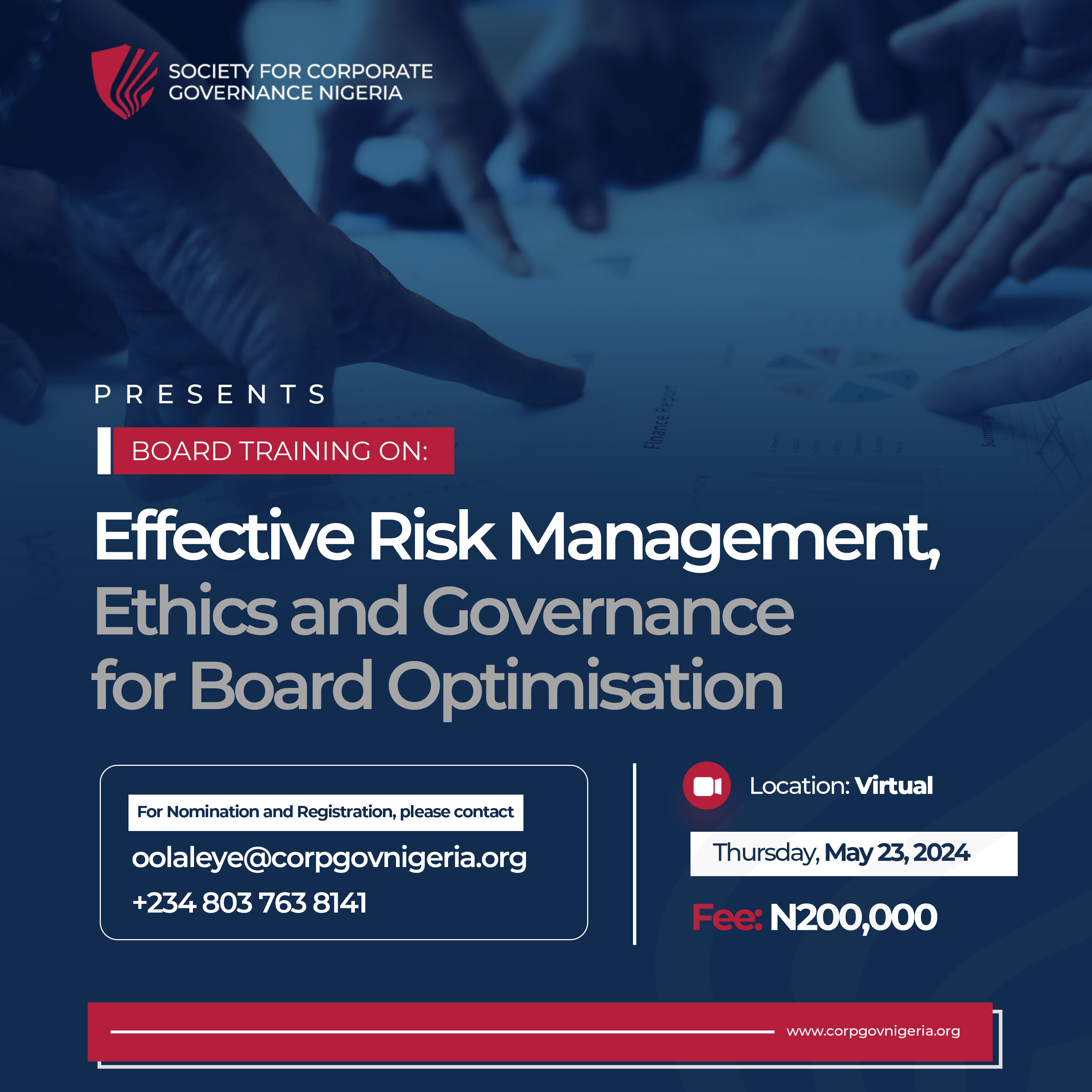 Effective Risk Management, Ethics and Governance for Board Optimization.