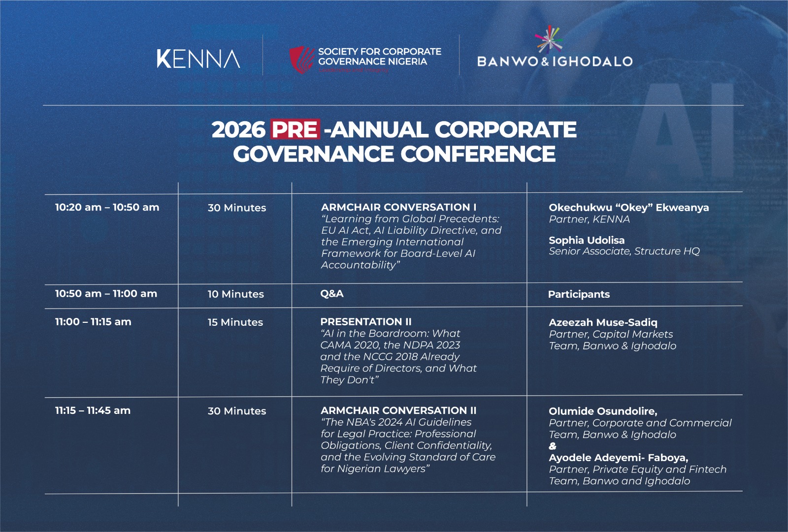 2026 ACGC Pre-conference Programme Schedule- 2